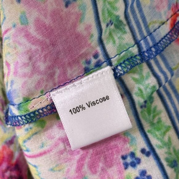 Ruby Yaya Top Womens Small Floral Rhinestone Tassel Resort Art to Wear Boho S - Picture 10 of 12